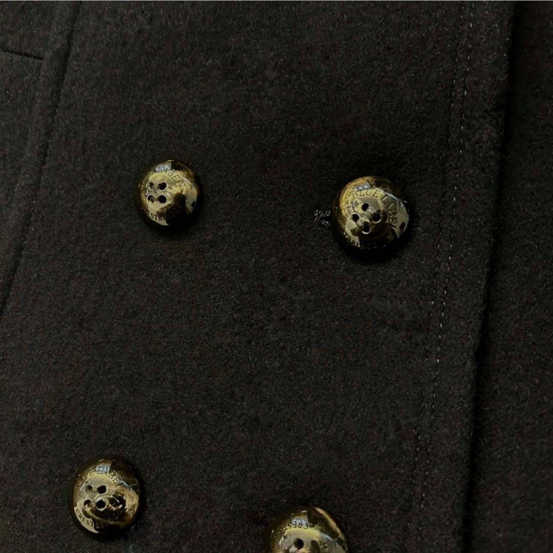 極美品❣️ブルーレーベルクリストブリッジ ファー ウールコート 38 黒 チェック