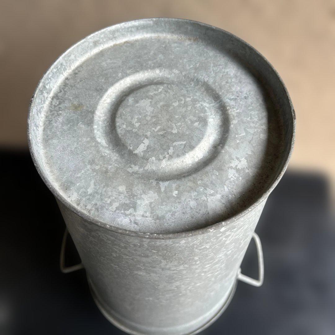 フラワーバスケット　傘立て　亜鉛メッキ　ブリキ