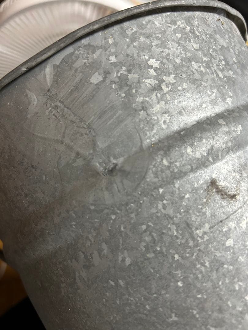 フラワーバスケット　傘立て　亜鉛メッキ　ブリキ