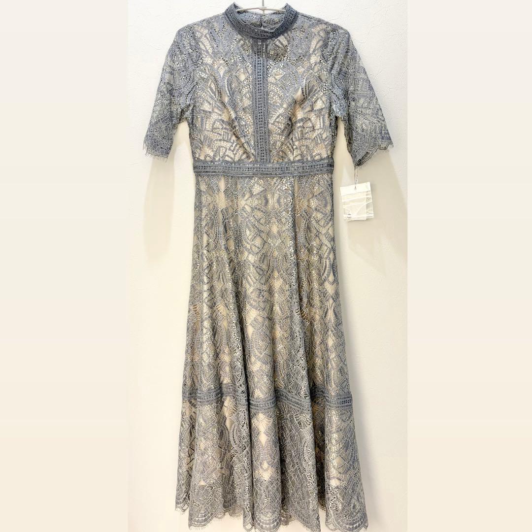 ROOM903 配色レース×ハシゴレースワンピース　Sサイズ