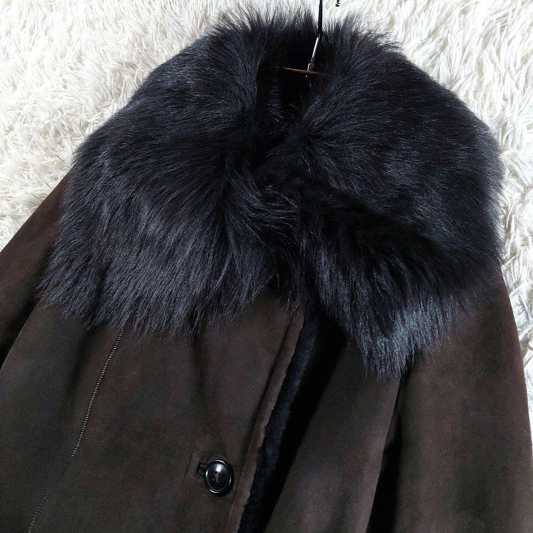 未使用級 MERION メリオントウキョウ ラムスキン ロング ムートン コート