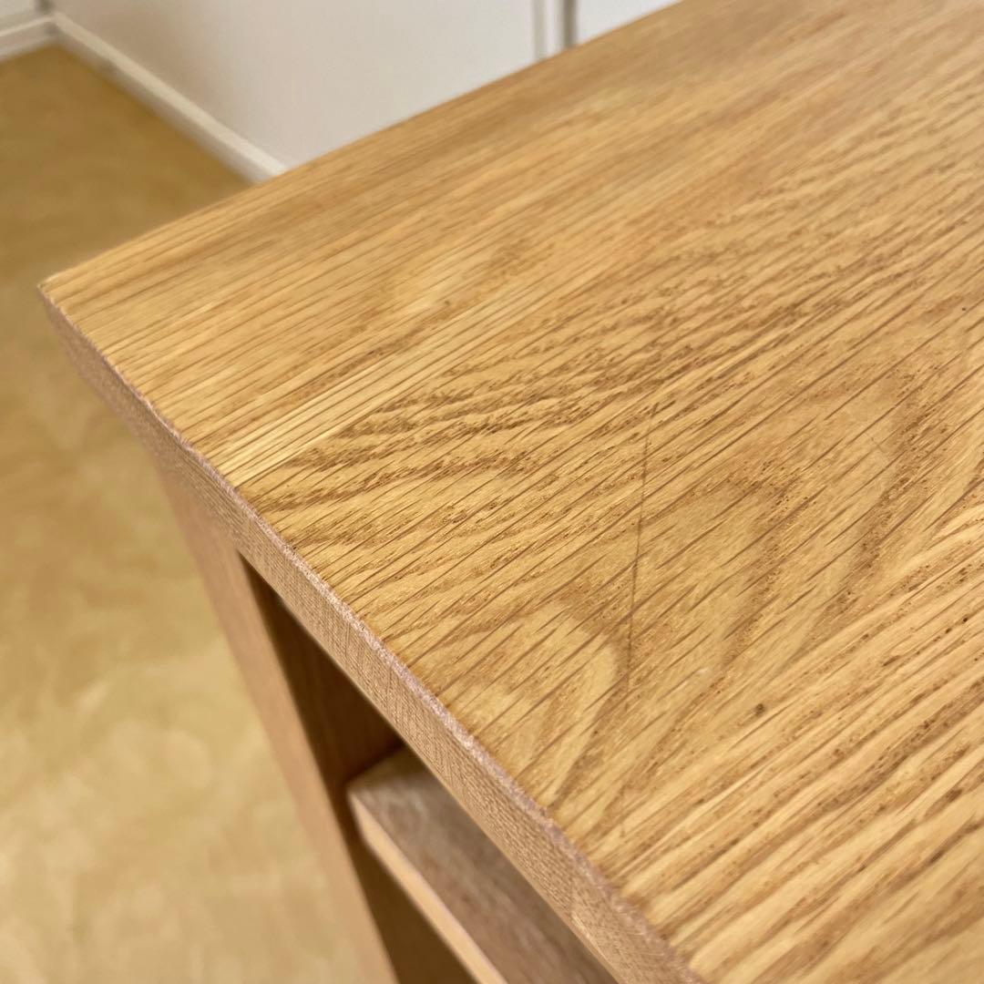 無印良品 オーク無垢材 サイドテーブル ベンチ スツール 椅子 チェア 台 棚