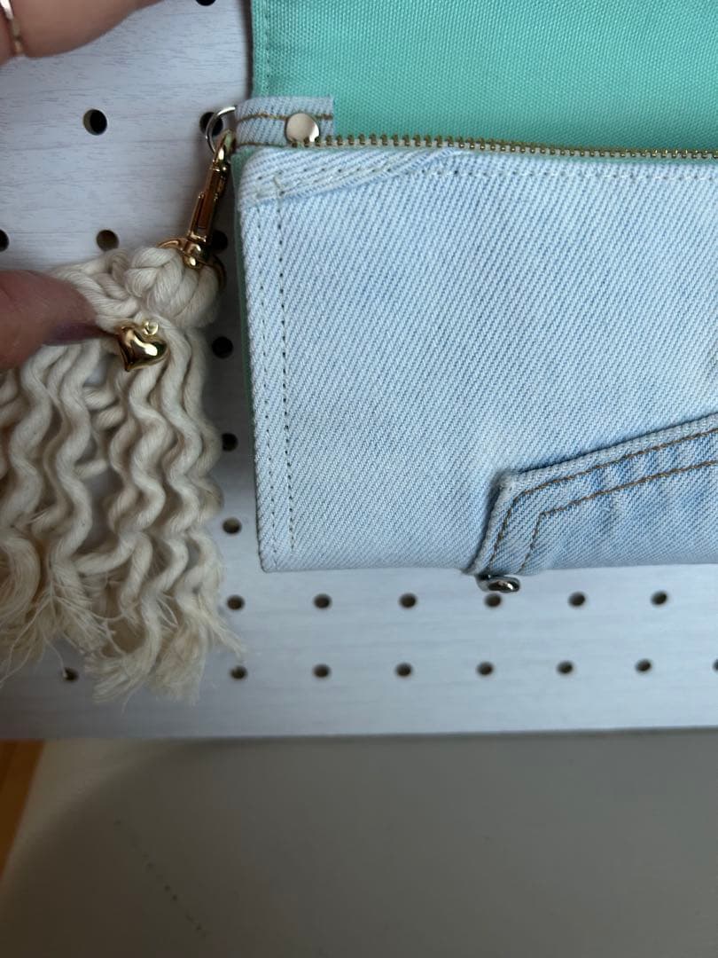 ☆*✩(⋆ᴗ ᴗ ⋆)✩*☆様♡ デニムリメイク♡長財布 ヒョウ柄 タッセル