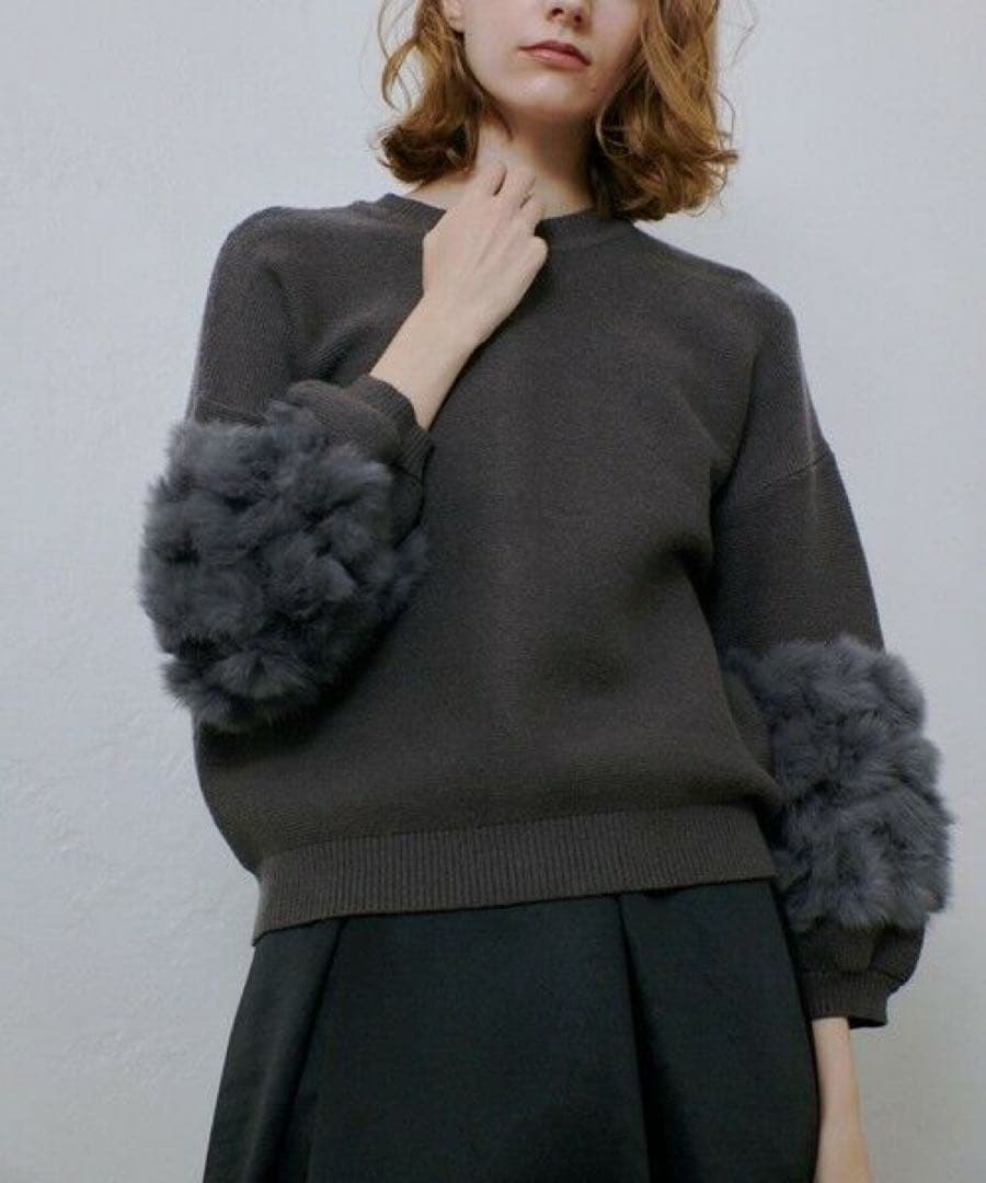 【1226】アナイ系列アルアバイル　ラビットカフクレイジー釦2WAYプルオーバー