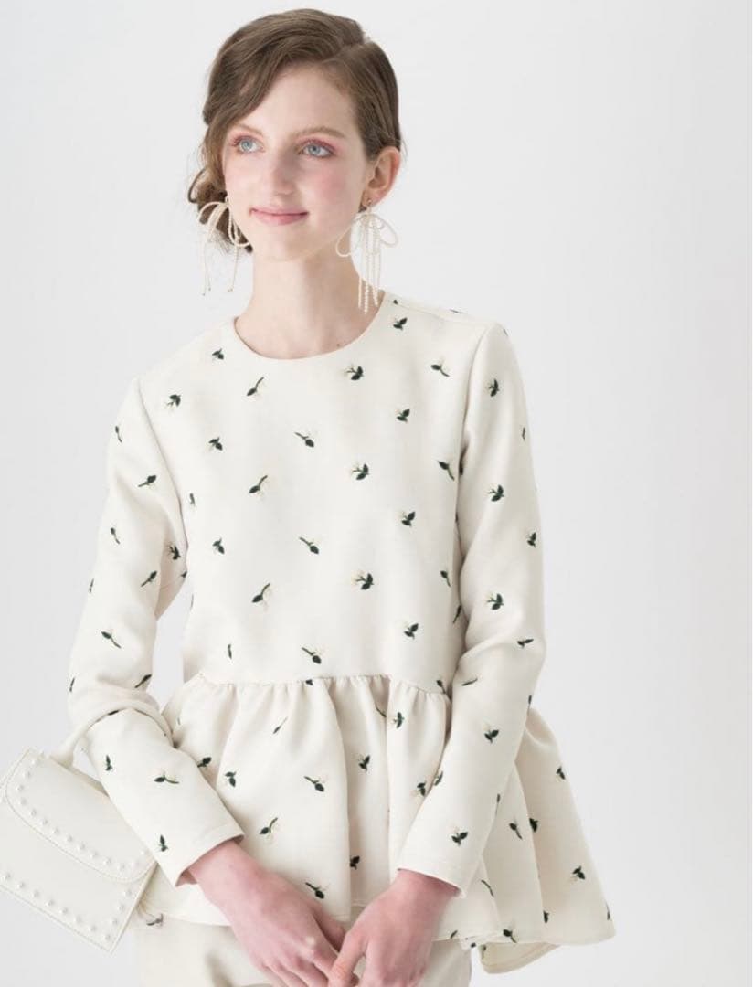 TSURUByMARIKOOIKAWA Gala ブラウス 刺繍　36