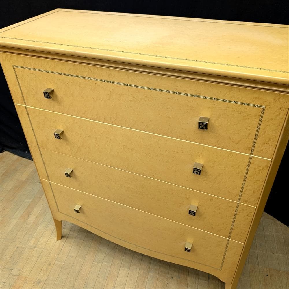 バーズアイ メープル　象嵌　リビングチェスト　整理箪笥　タンス　チェスト　たんす