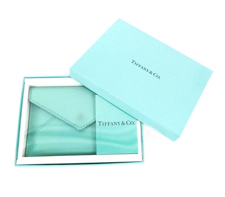 TIFFANY＆Co　ティファニー　名刺入れ　カード入れ　エナメルレザー　箱付き
