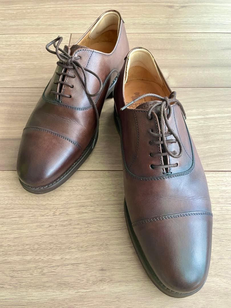 【美品】Berwick 1707 バーウィック ダークブラウン 革靴 4.5