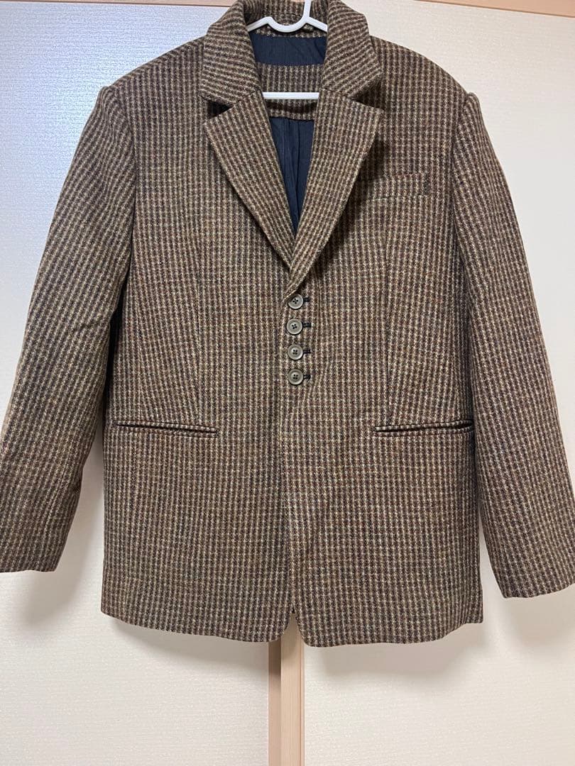 ジャケット・アウター Wool100% Check Jacket 36
