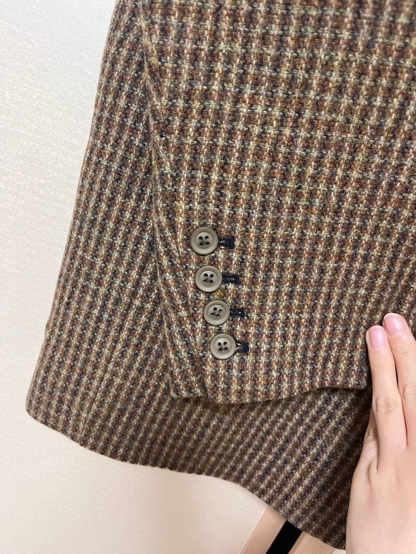 ジャケット・アウター Wool100% Check Jacket 36