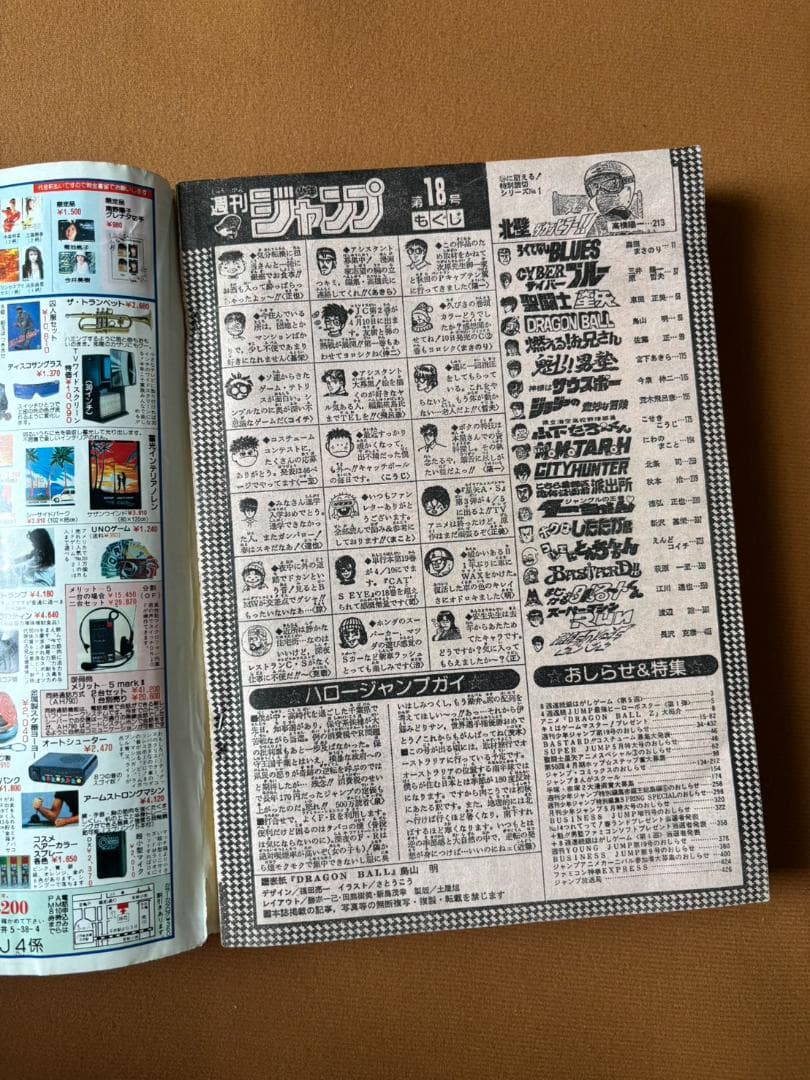 週刊少年ジャンプ 1989年 4月17日号　DRAGON BALL ポスター掲載