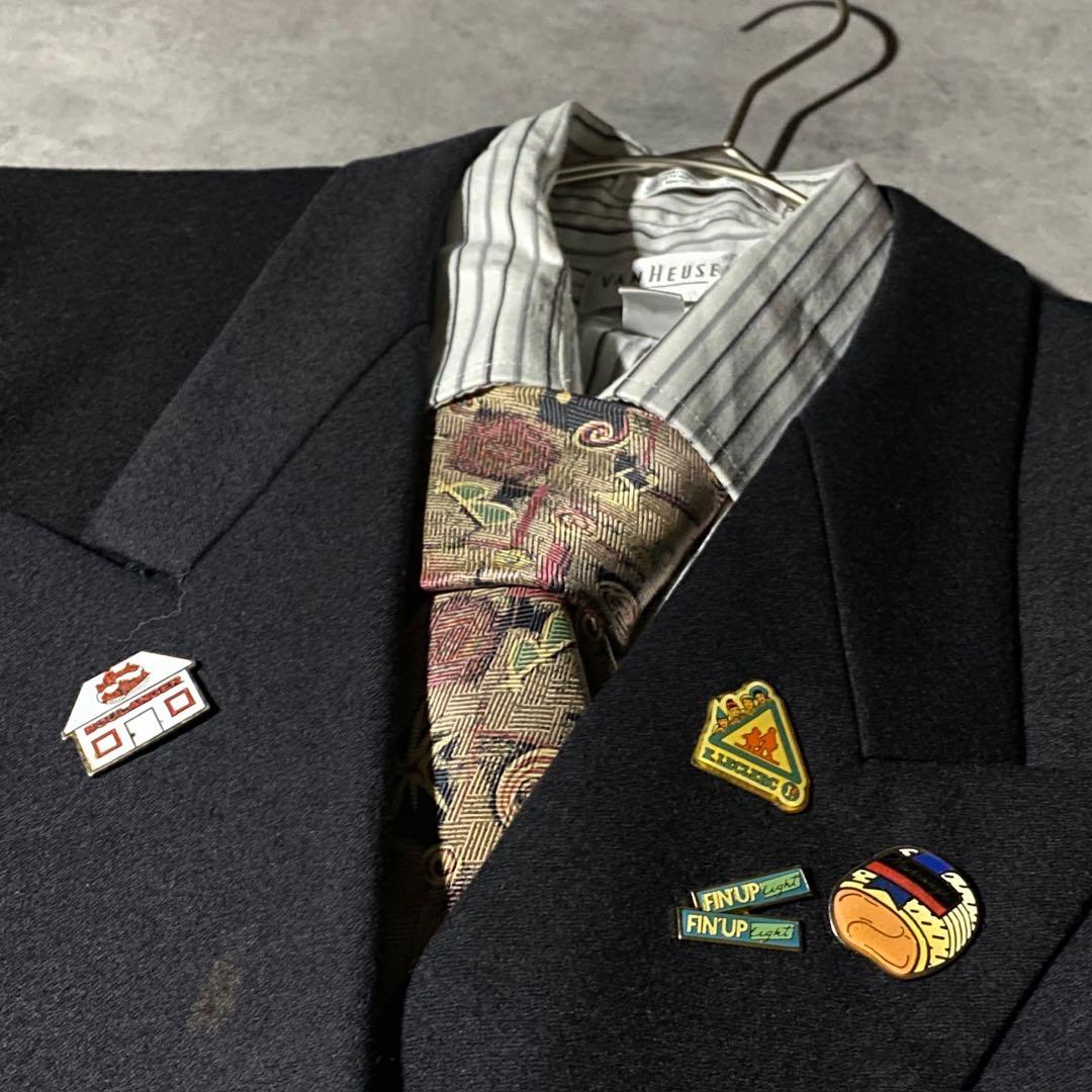 90s vintage レトロセットアップ スーツ ピンズ No.211成人式