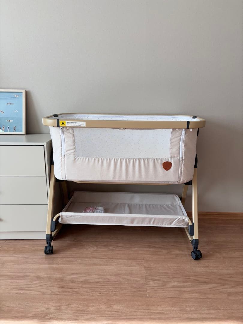 hzdmj ベビーベッド カーキ 折りたたみ 添い寝