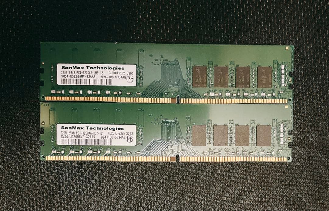 [動作確認済み]SanMax 32GB DDR4メモリ PC4-3200 2枚組