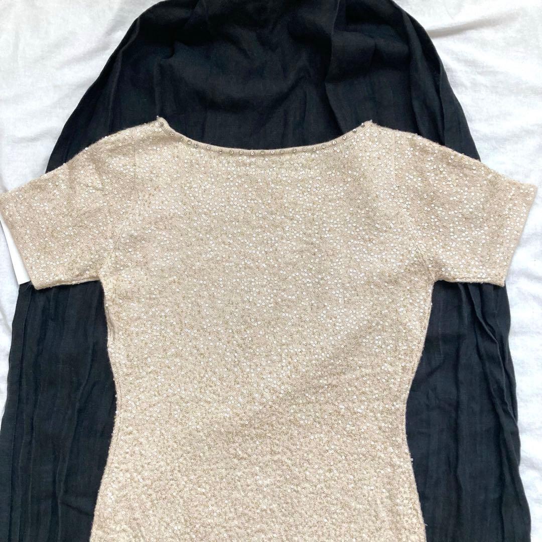 新品✨定価14万超　ユキコハナイ　シルク　カシミヤ　ニット　半袖　ワンピース