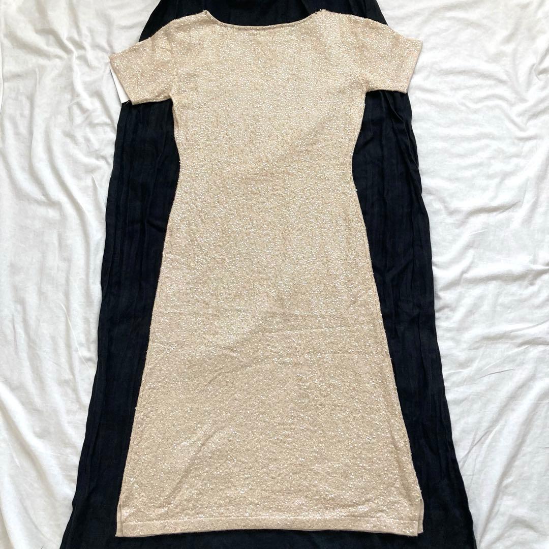 新品✨定価14万超　ユキコハナイ　シルク　カシミヤ　ニット　半袖　ワンピース