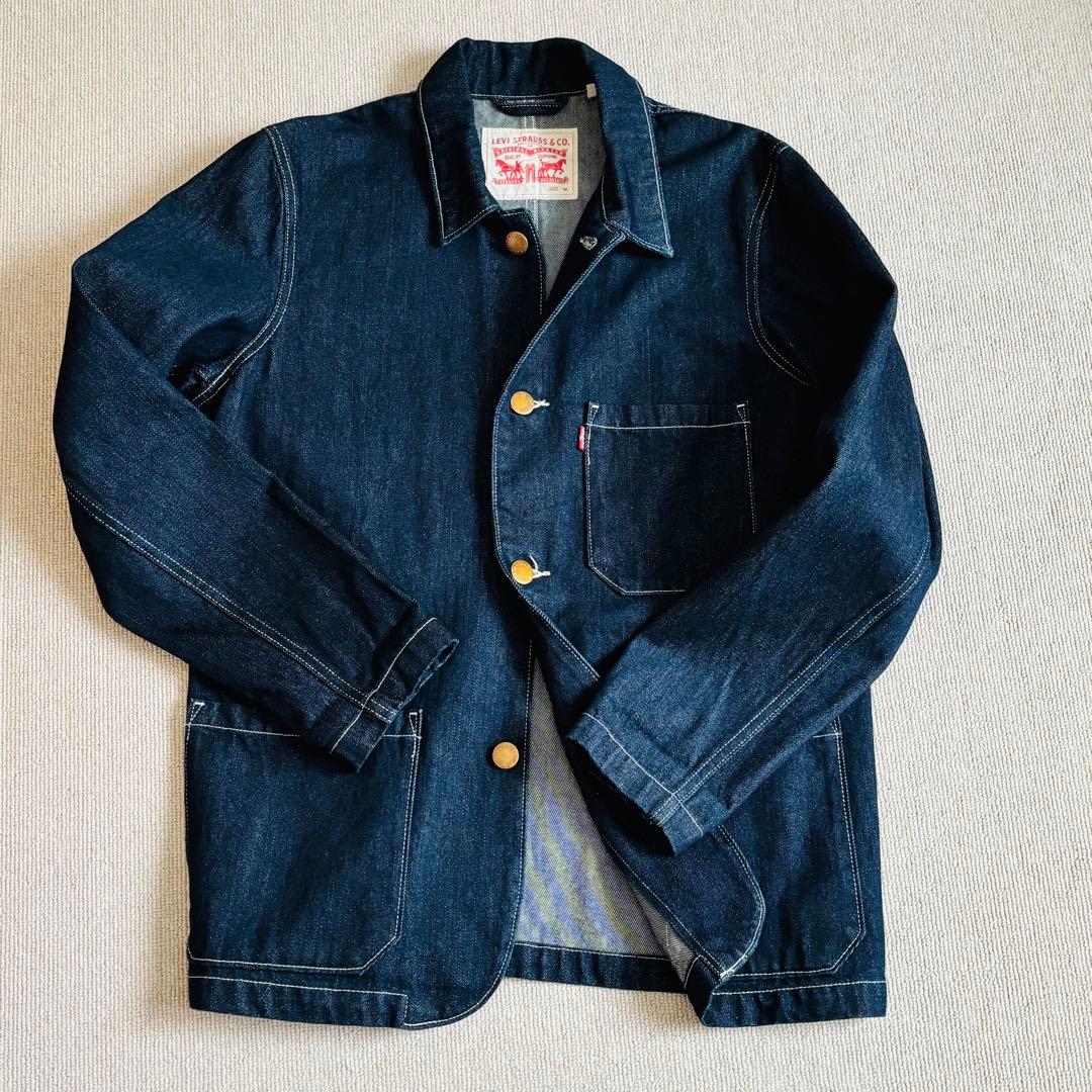 リーバイス　カバーオール　ワークジャケット　濃紺　デニム　超美品　M