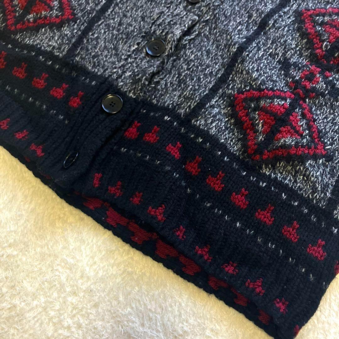 エトロ カーディガン ジャカード カウチン 42 高級 イタリア製 ネイティブ柄