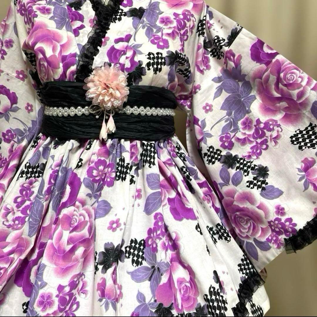 浴衣ドレス　ハンドメイド　姫ギャル　地雷