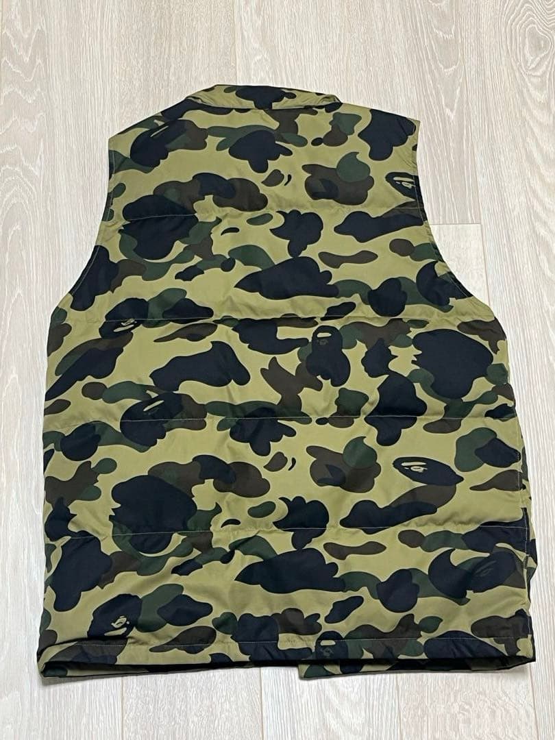 最終値下 A BATHING APE アベイシングエイプ カモ柄 ダウンベスト