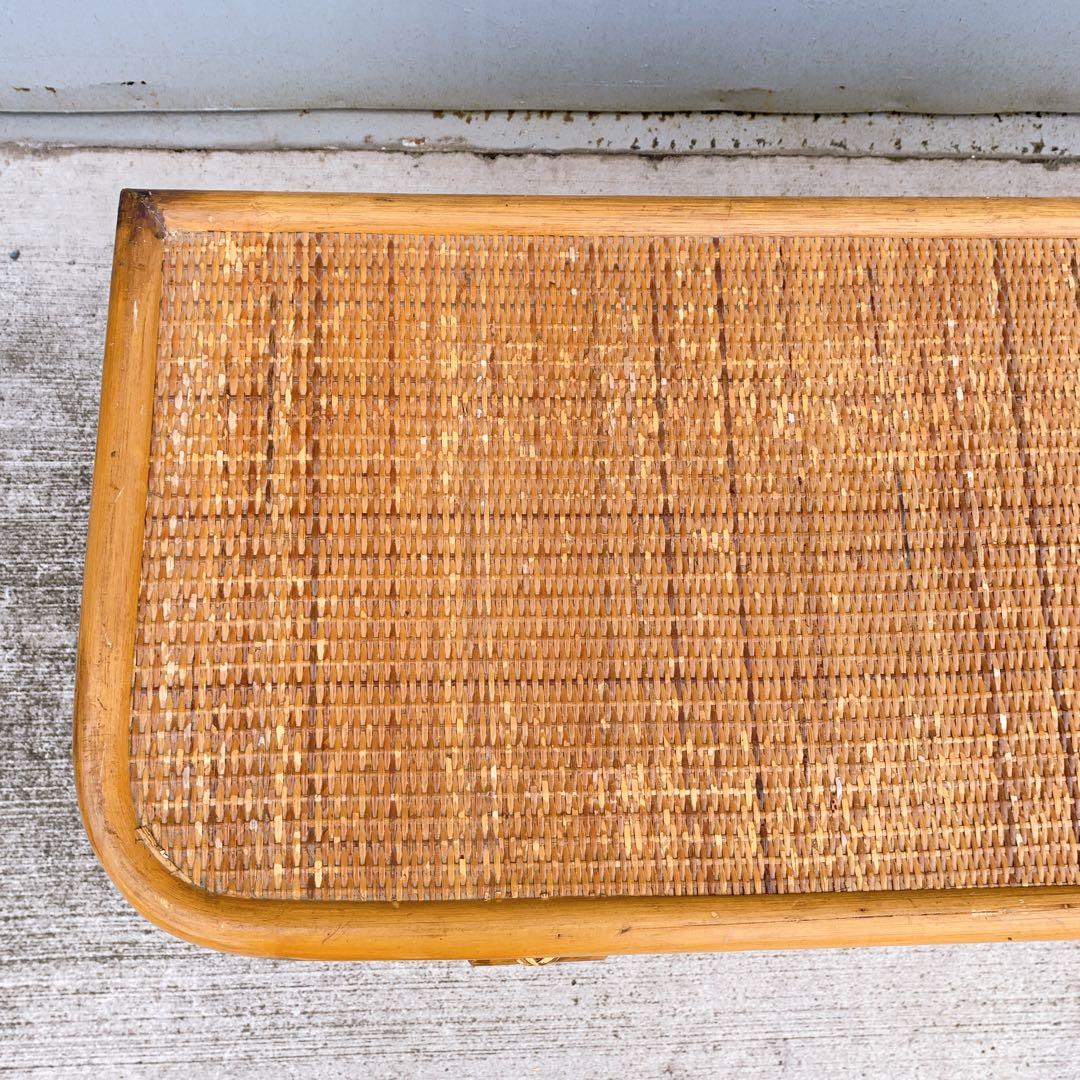 ラタン9杯チェスト 昭和レトロ エスニック アジアン 籐家具 ラタン 古民具