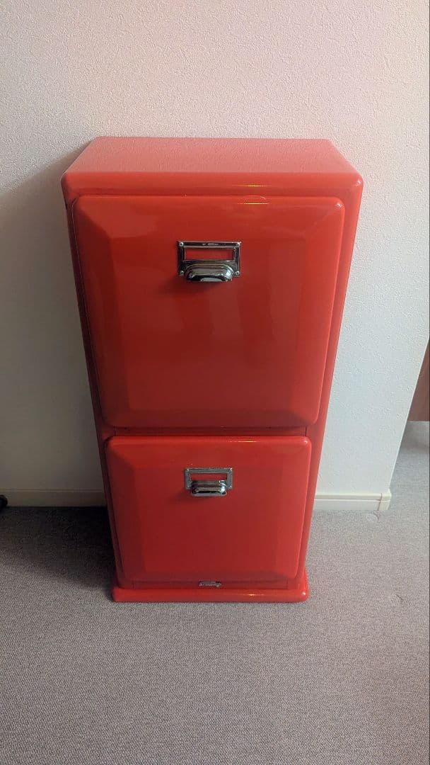 DULTON ゴミ箱 レッドトラッシュカン ダブルデッカー