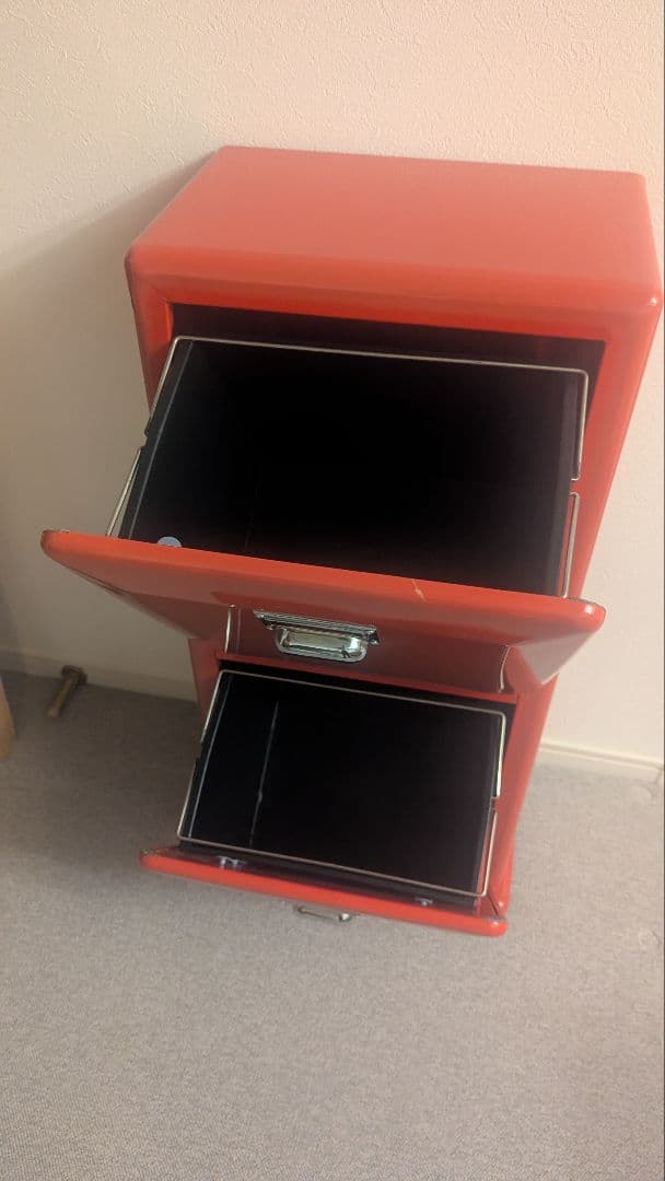 DULTON ゴミ箱 レッドトラッシュカン ダブルデッカー