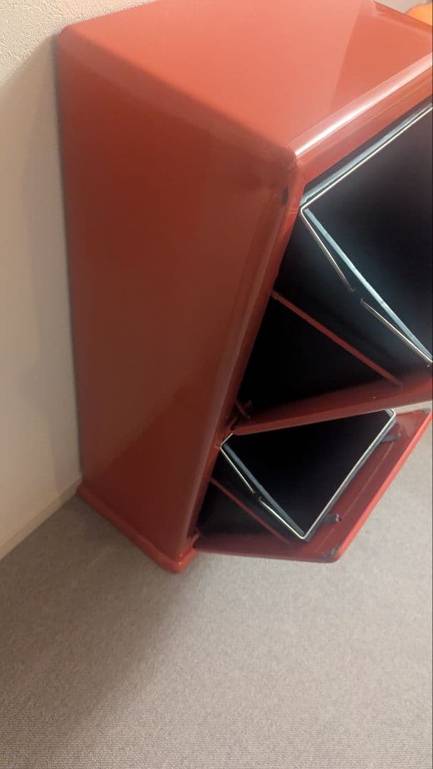 DULTON ゴミ箱 レッドトラッシュカン ダブルデッカー