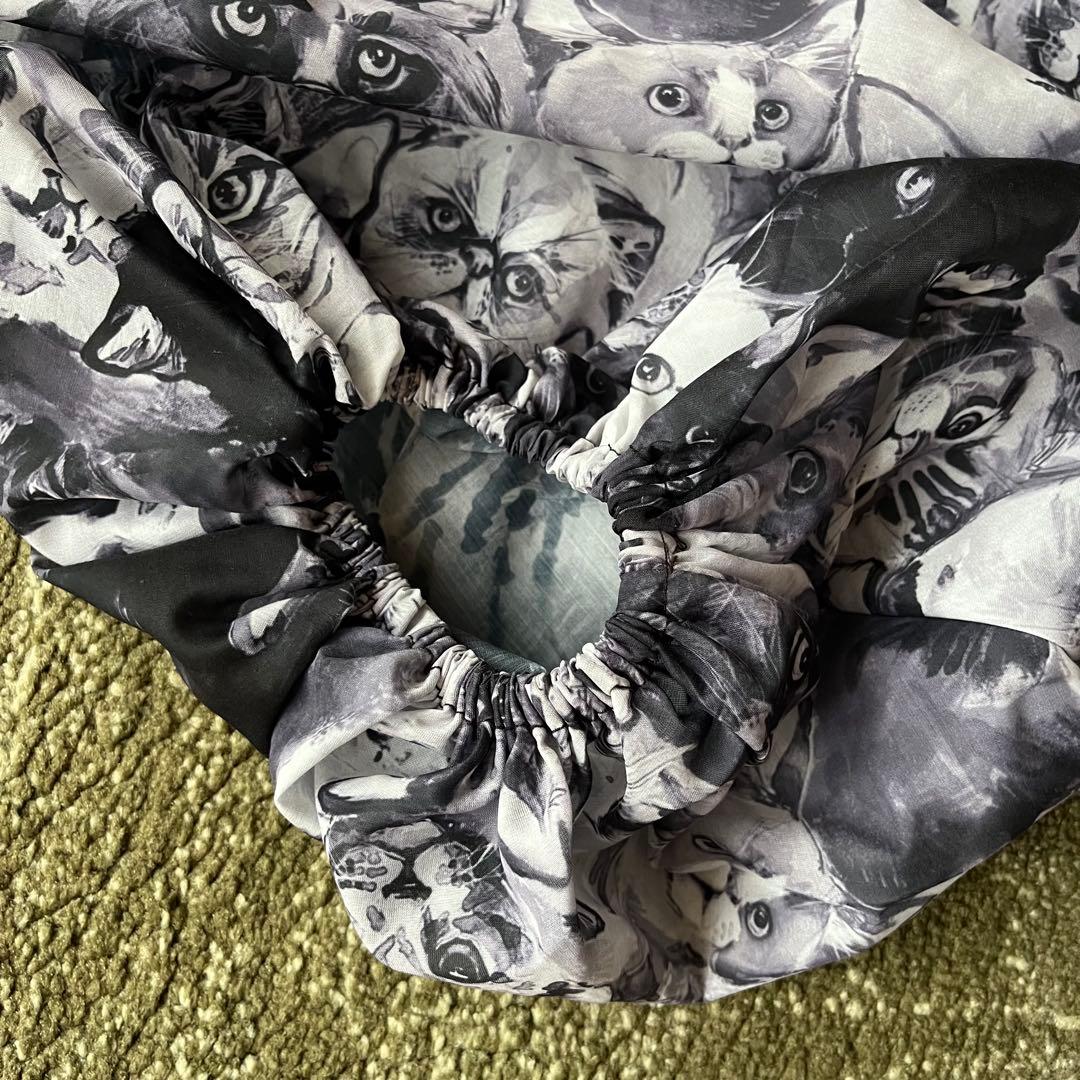 mmts unoaコラボ　猫まみれ　シフォンワンピース　猫柄