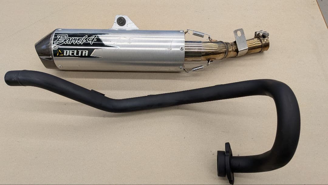 セロー250　トリッカー　XT デルタマフラー　バレル4 エキパイ