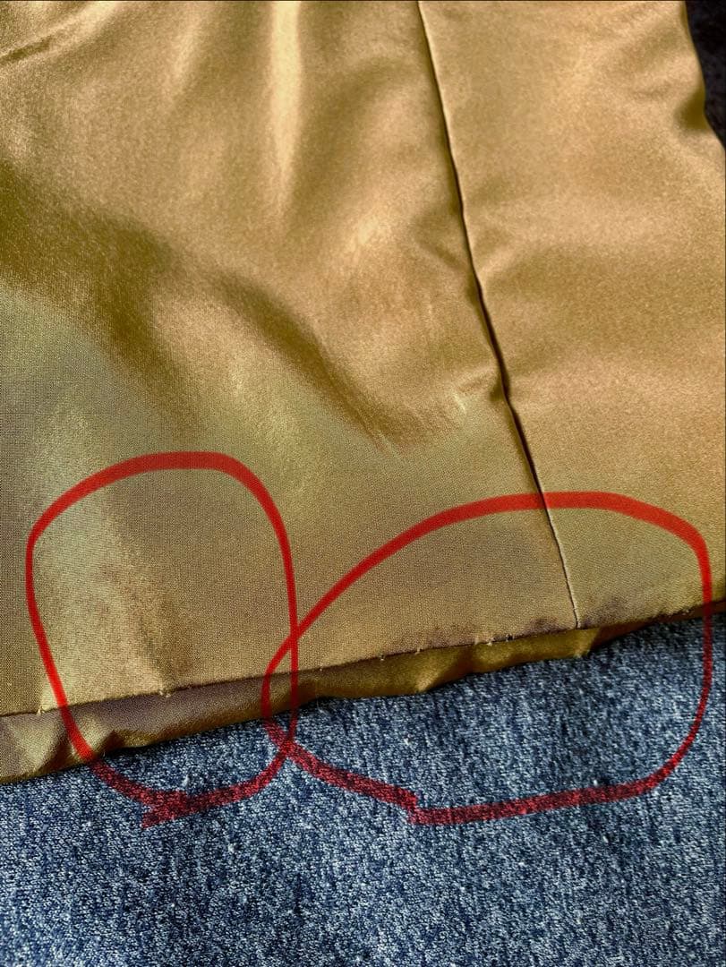 バルマン BALMAIN シルク コート ロング ファー付き 9号