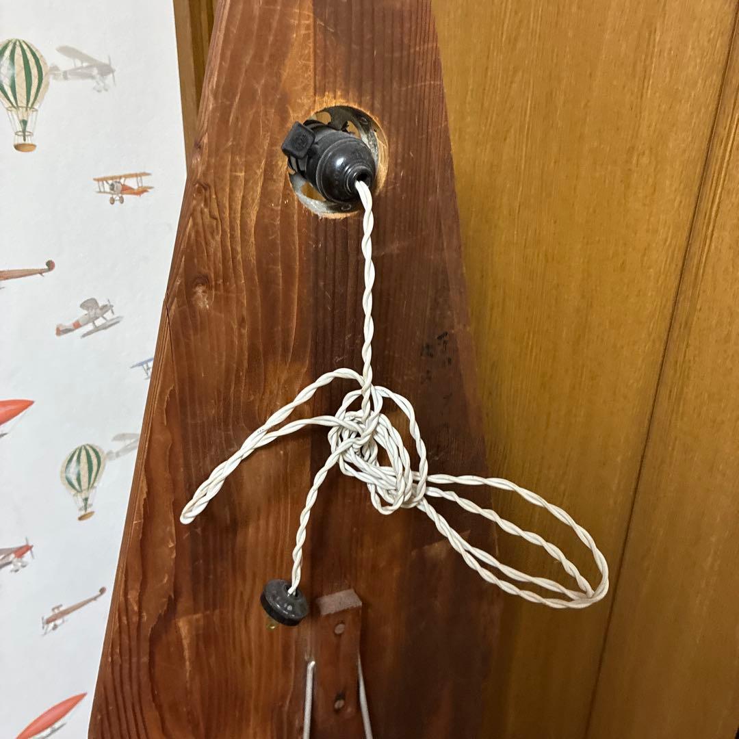 ヴィンテージ 折りたたみ　アイロン台 ウッド　木製　アンティーク 照明付　ライト