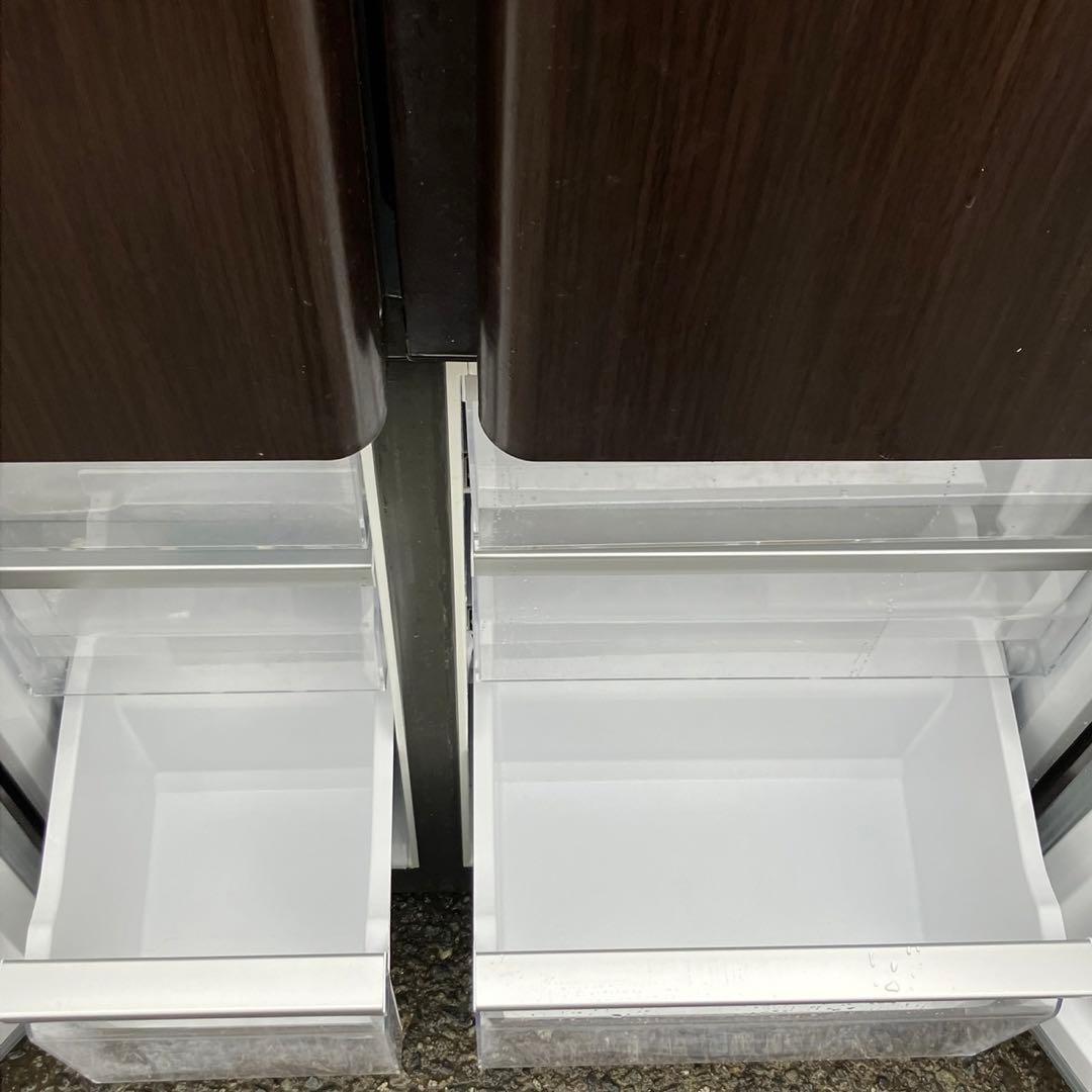 129F AQUA 大型冷蔵庫　500L〜600L  自動製氷機付き　木目調