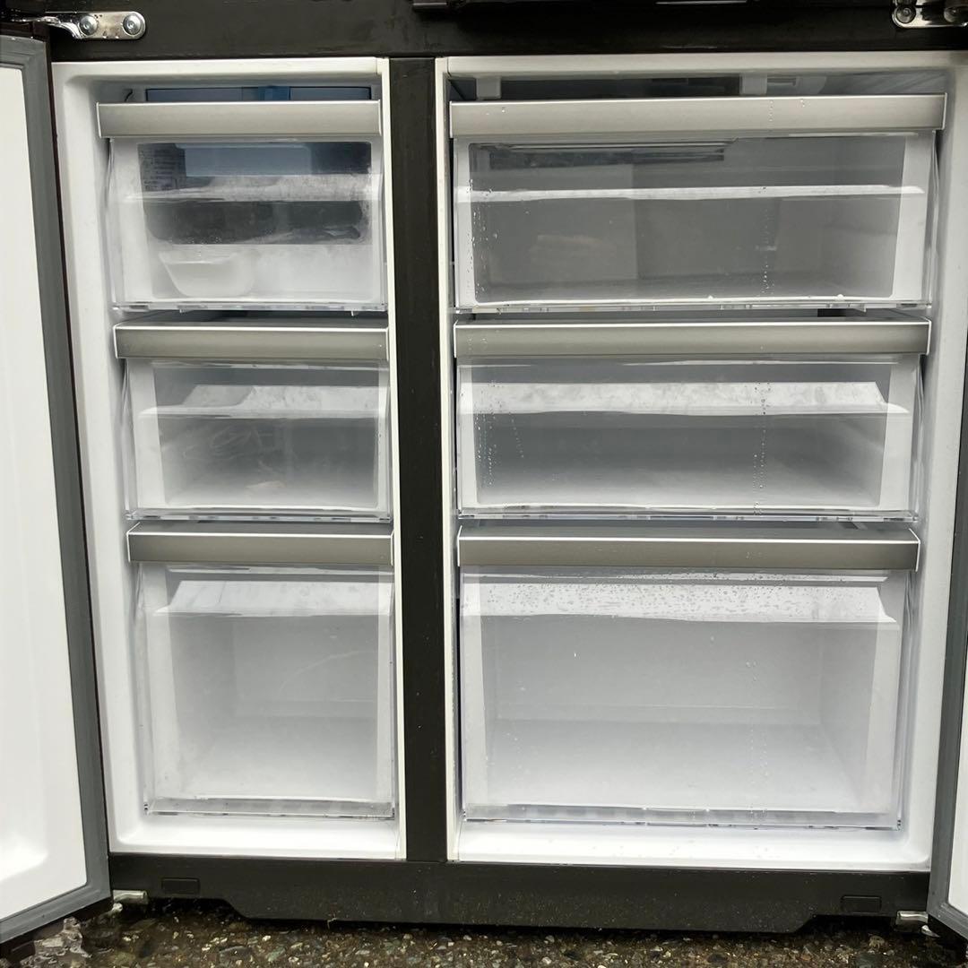 129F AQUA 大型冷蔵庫　500L〜600L  自動製氷機付き　木目調