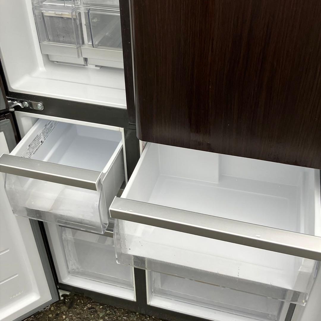 129F AQUA 大型冷蔵庫　500L〜600L  自動製氷機付き　木目調