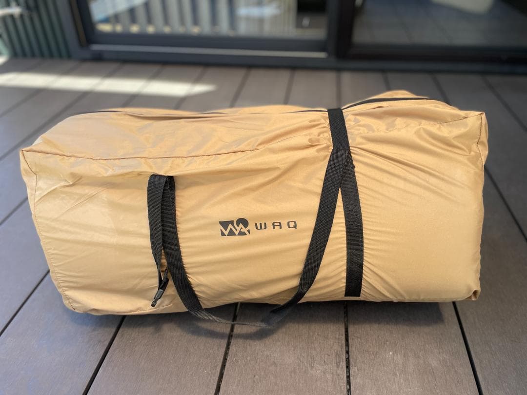 WAQ インフレーターマット　10cm ダブルサイズ タンカラー