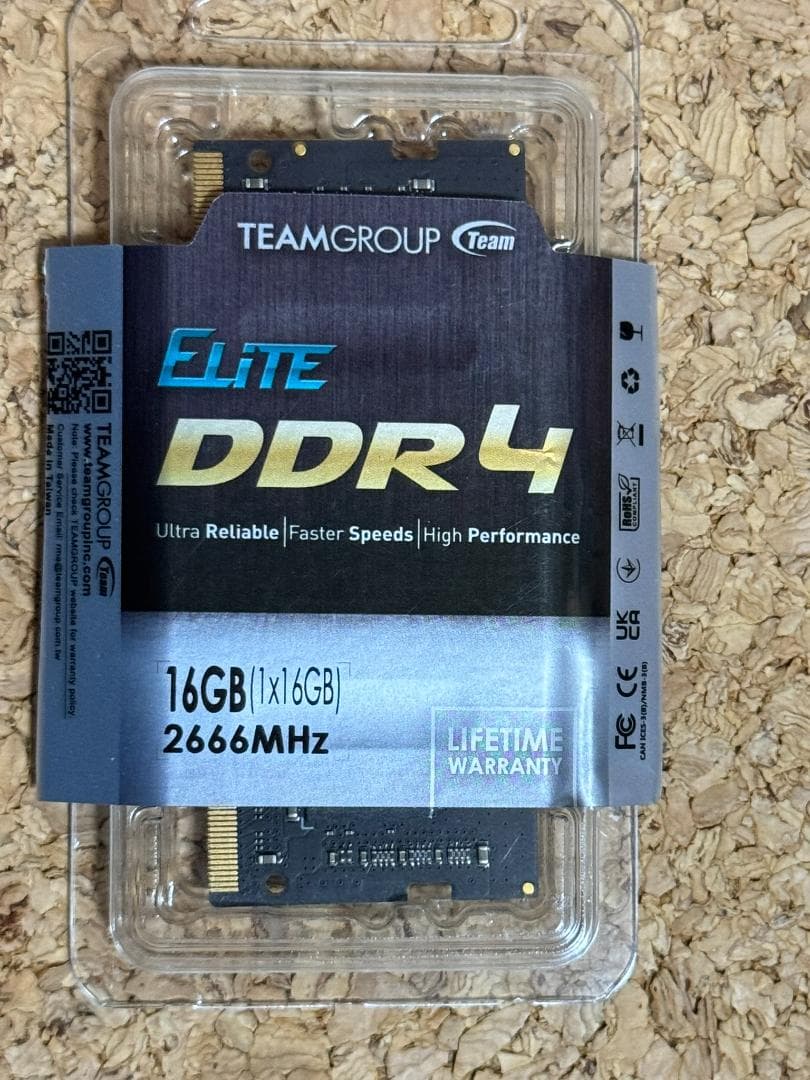 【中古】TEAMGROUP DDR4 16GB 2666MHz SO-DIMM