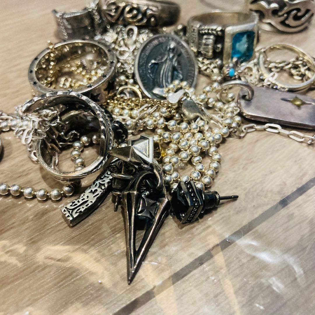 アクセサリー　まとめ売り　sv925 シルバー　銀　指輪　ピアス　ネックレス