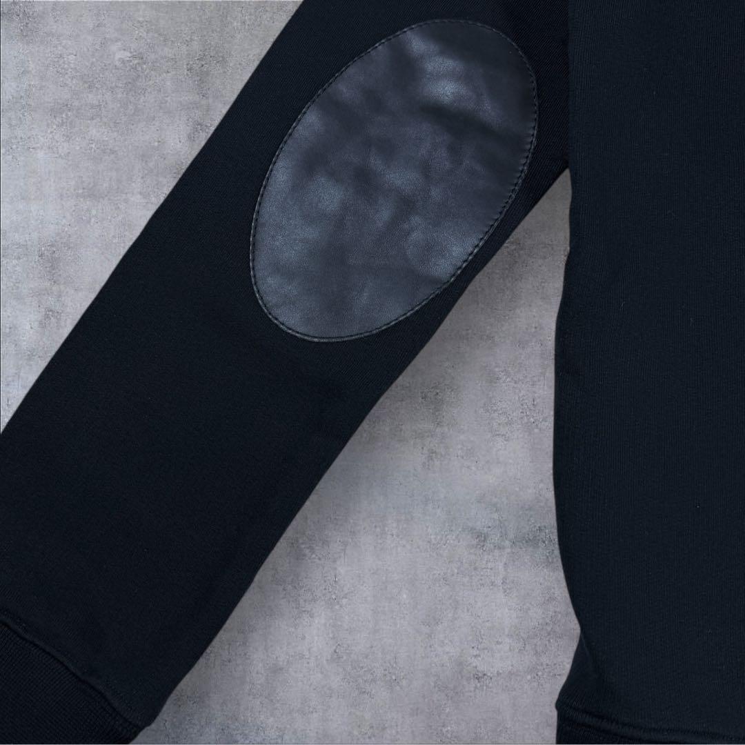 美品 Maison Margiela エルボーパッチスウェット 黒 マルジェラ