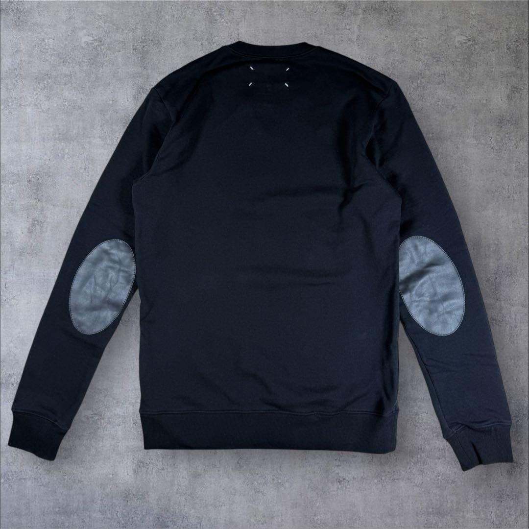 美品 Maison Margiela エルボーパッチスウェット 黒 マルジェラ