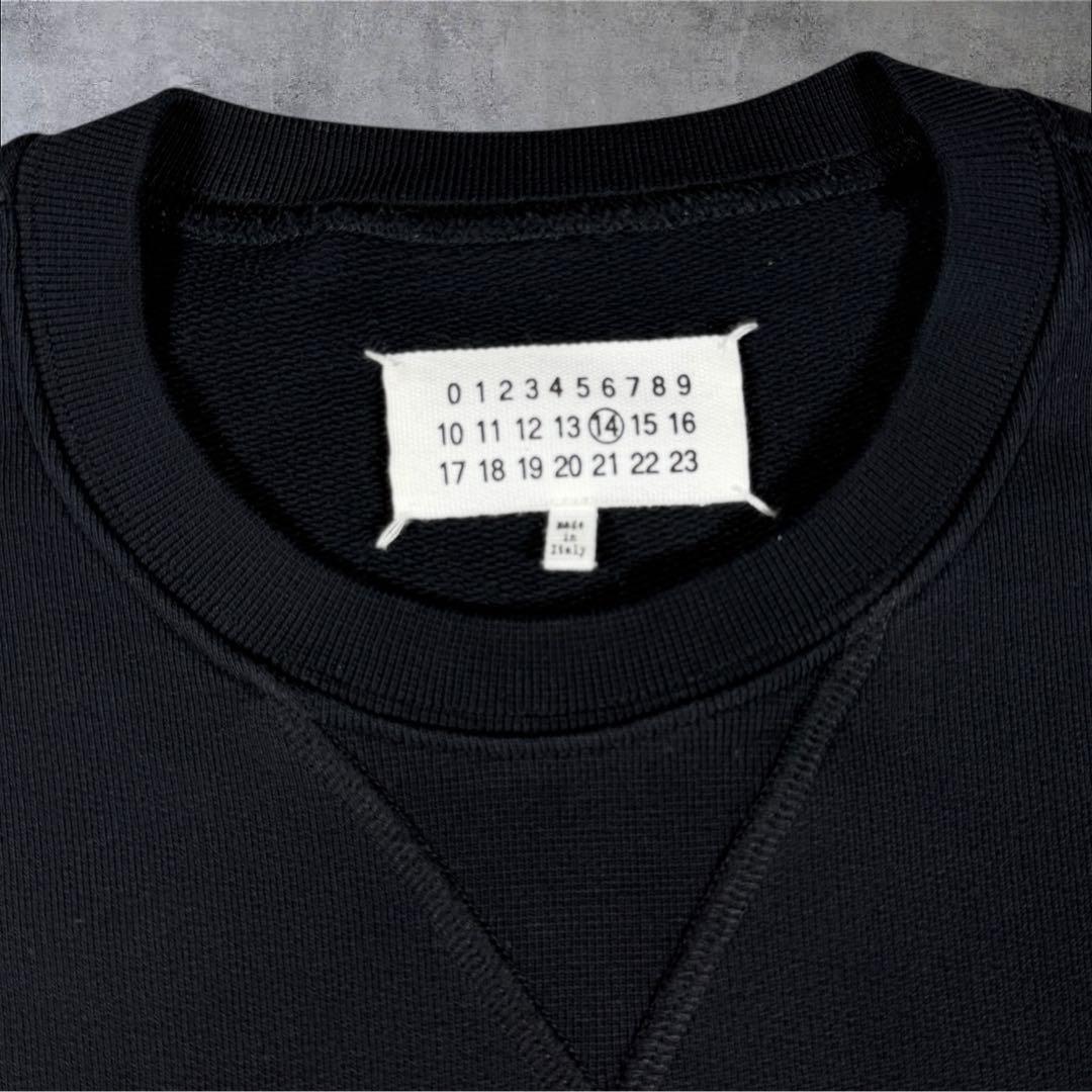 美品 Maison Margiela エルボーパッチスウェット 黒 マルジェラ