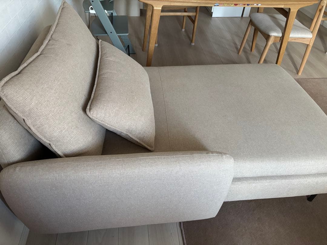 ベージュ N.Shield Fabric 1人掛けソファ