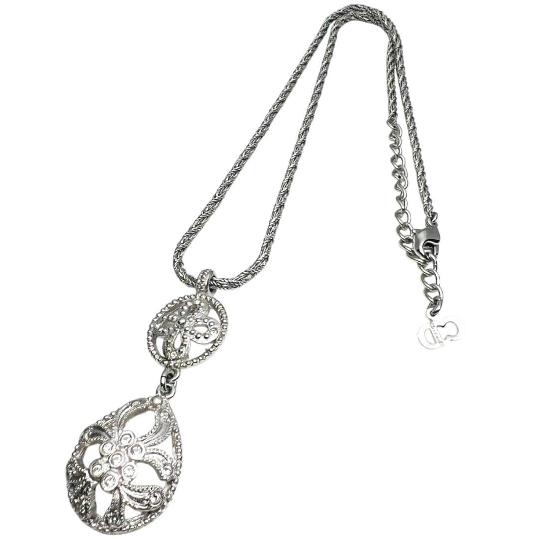 【極美品】Dior ネックレス フィリグリー 2連ストーン ヴィンテージ レア品