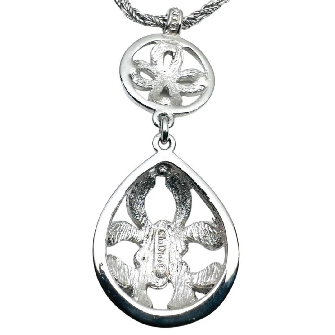 【極美品】Dior ネックレス フィリグリー 2連ストーン ヴィンテージ レア品