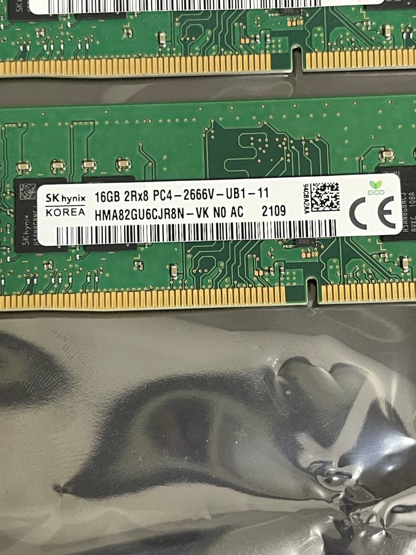 DDR4-2666 SK hynix 32GB（16GB×2）