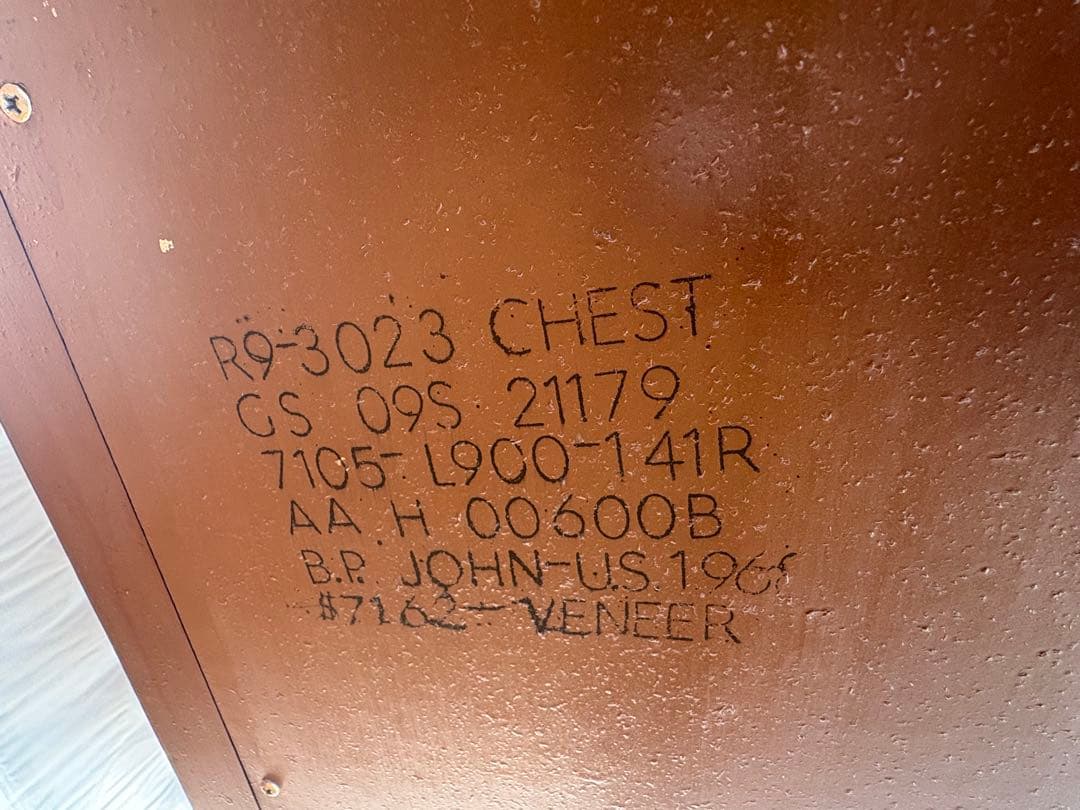 B.P John社製　5段チェスト　ビンテージチェスト　米軍　アメリカ