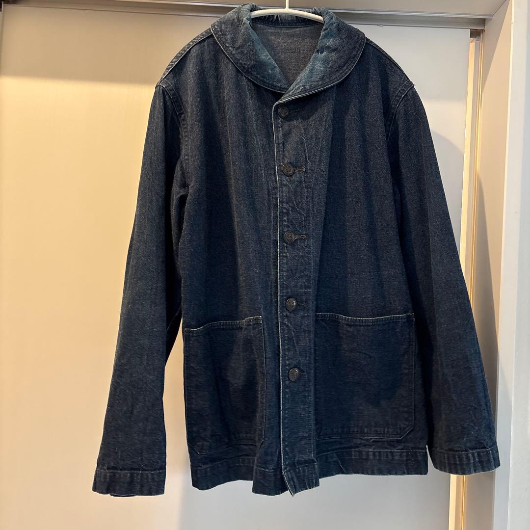バズリクソンズ　US.NAVY デニムジャケット　 カバーオール　ショールカラー