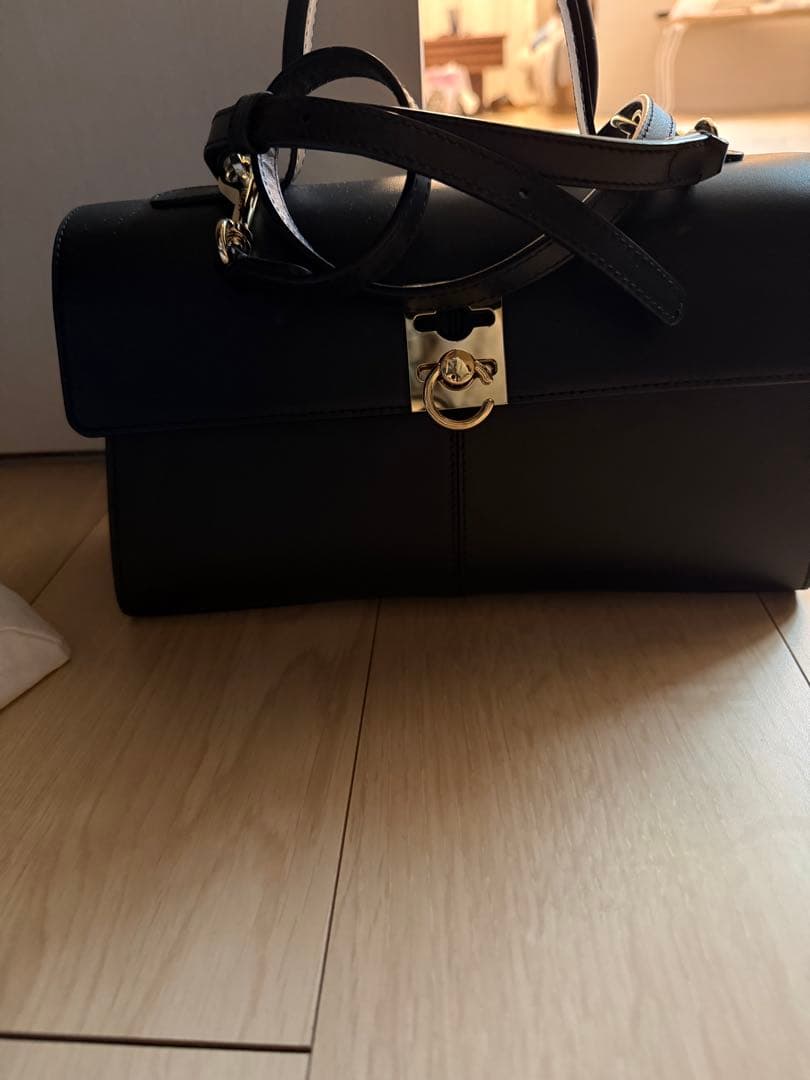 CAFUNÉ 黒 ハンドバッグ 専用収納袋付き