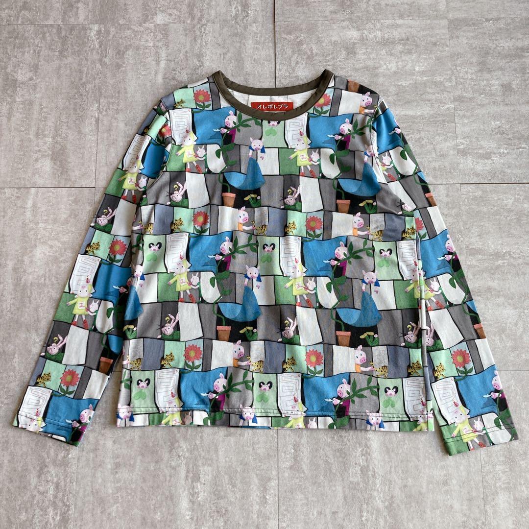 【美品】オレボレブラ 総柄　豚　カットソー