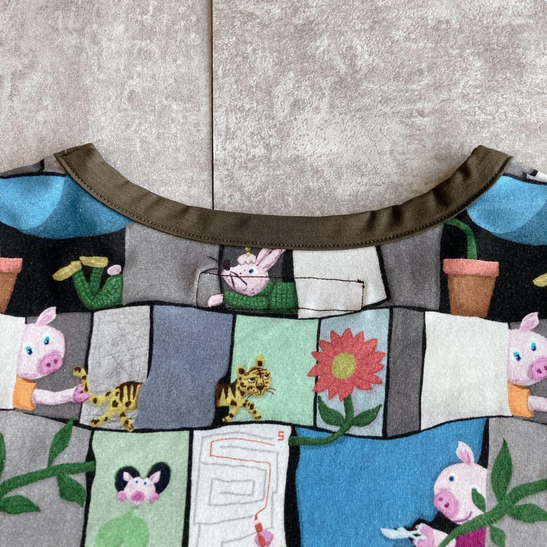 【美品】オレボレブラ 総柄　豚　カットソー